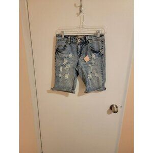 Highway Jeans Shorts Juniors Size 5 Denim Bermuda Distressed Beach Coastal Y2K